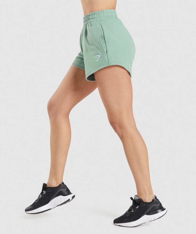 Women's Gymshark Training Sweat Shorts Mint | CA D5N1A3